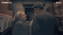 the handmaid 's tale is shown on hulu in a warehouse