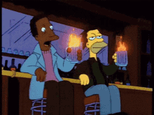 Fire Bar GIF - Fire Bar Simpsons GIFs