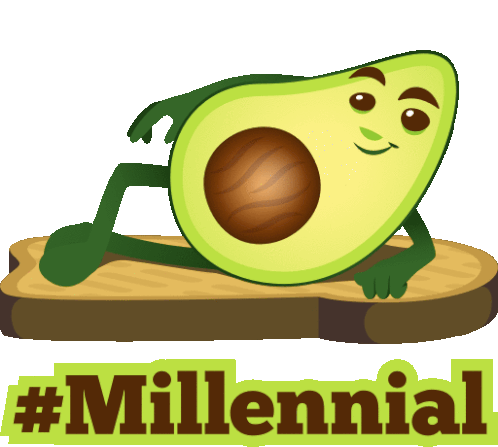 Millennial Avocado Adventures Sticker
