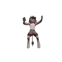 a cartoon character with a pony 's head is dancing