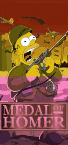 The Simpsons Medal Of Homer GIF - The Simpsons Medal Of Homer Attack GIFs