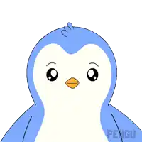 a penguin holding a clock with the words go to sleep below