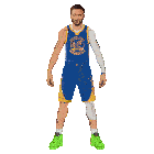 a basketball player for the golden state warriors holds his hands to his head