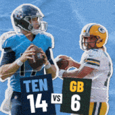 tennessee titans and green bay packers playing a football game