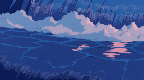 I have asthetic 90's anime ocean gifs | My Hero Academia Amino