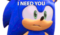 I Need You Sonic The Hedgehog Sticker
