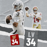 Las Vegas Raiders (34) Vs. San Francisco 49ers (34) Fourth-quarter-overtime Break GIF - Nfl National Football League Football League GIFs