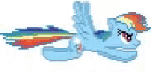 mlp pixel my little pony flying rainbow dash