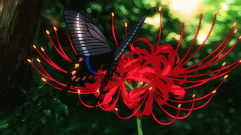 Manjushage Red Spider Lily  Ilustrasi kecantikan Bunga Pemandangan