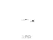 a black and white drawing of a girl with the word yawo on it