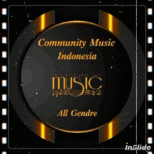 a picture of a lion with the words communitity music indonesia on the bottom