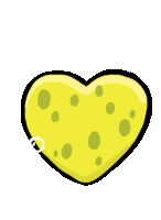 Spongebob Heart Sticker - Spongebob Heart Bubbles Stickers
