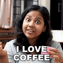 I Love Coffee Abinaya GIF - I Love Coffee Abinaya Buzzfeed India GIFs