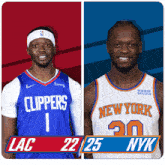 two basketball players from the clippers and new york knicks