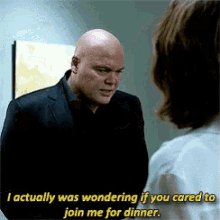 I Actually Was Wondering If You Cared To Join Me For Dinner - Daredevil GIF - Wondering Daredevil Wilson Fisk GIFs
