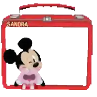 a picture of mickey mouse with the name sandra on the bottom