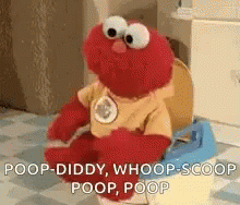 Poop Elmo GIF - Poop Elmo Potty - Discover & Share GIFs