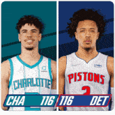 Charlotte Hornets (116) Vs. Detroit Pistons (116) Fourth-period-overtime Break GIF - Nba Basketball Nba 2021 GIFs