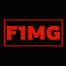 a black background with red letters that say f1mg