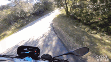 first person view cycle world on my bike travelling on the road