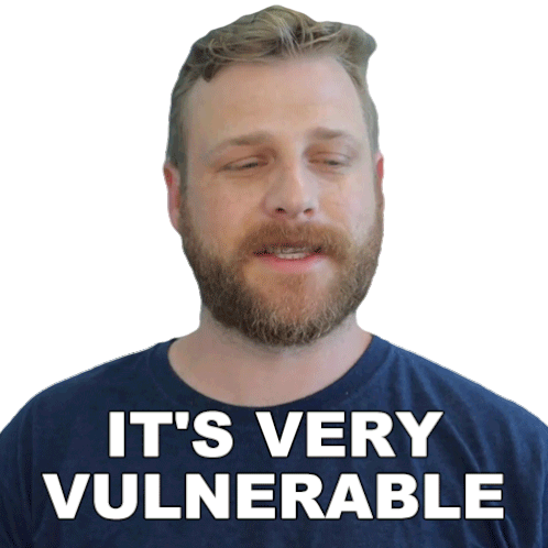 Its Very Vulnerable Grady Smith Sticker - Its Very Vulnerable Grady Smith Its Defenseless Stickers