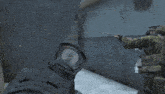 a close up of a sniper scope with numbers 5 6 and 7