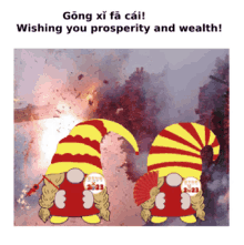 Chinese New Year Gnomes GIF - Chinese New Year Gnomes Animated Meme GIFs