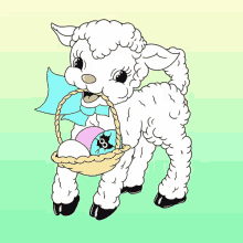 happy easter easter eggs funny easter lamb laying eggs