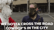 aunty donna looking for cowdoy instead of promoting our netflix show cowdoy in the city cross the road cross the street