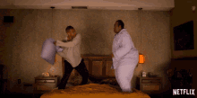 Bed Pillow Fight GIF