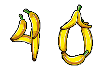 a bunch of bananas are arranged to form the number 40