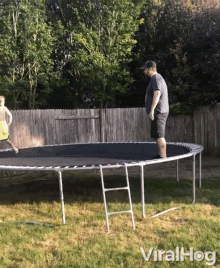 Rolling On The Trampoline Viralhog GIF - Rolling On The Trampoline ...