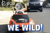 a picture of a car with the words we wild written on it