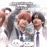 a group of young men are posing for a picture and the caption says best friends forever