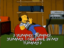 Homer Simpson Yummy GIF - Homer Simpson Yummy I Got Love In My Tummy GIFs