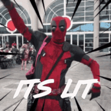 Real Deadpool Cosplay GIF - Real Deadpool Cosplay Its Lit GIFs