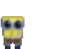 a pixel art of a spongebob squarepants character with a white background .