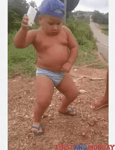 fat kid dancing gif