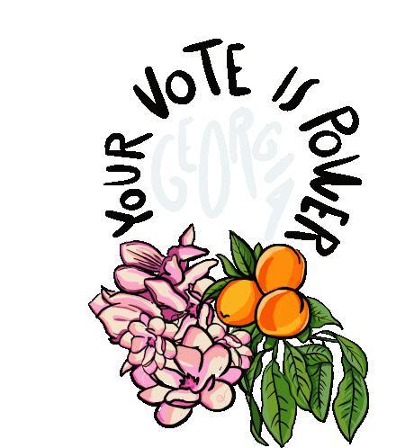 Your Vote Is Power Georgia Georgia Sticker - Your Vote Is Power Georgia Georgia Ga Stickers