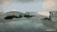 a painting with the words made in animatica on the bottom