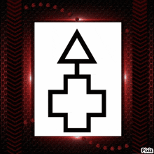 a picture of a cross and a triangle with pixiz written on the bottom right