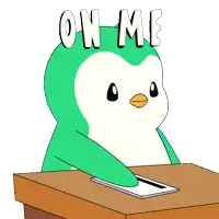 a cartoon of a penguin holding a book that says agw on it