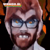 a cartoon of a man with glasses and a beard