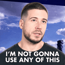 Im Not Gonna Use Any Of This Vinny Guadagnino GIF - Im Not Gonna Use Any Of This Vinny Guadagnino Jersey Shore Family Vacation GIFs
