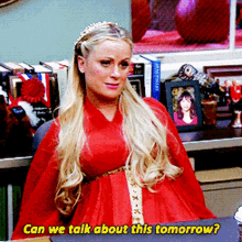 parks and rec leslie knope can we talk about this tomorrow can we talk about this later amy poehler