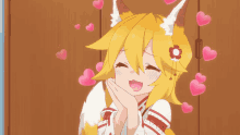 anime hearts love in love blush