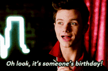 Glee Kurt Hummel GIF - Glee Kurt Hummel Oh Look Its Someones Birthday GIFs