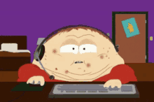 Cartman Pc Working Hard GIF