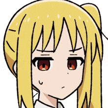 a close up of a cartoon character 's face with a surprised look on her face