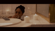 Black Woman Bathtub GIF - Black Woman Bathtub Wine GIFs